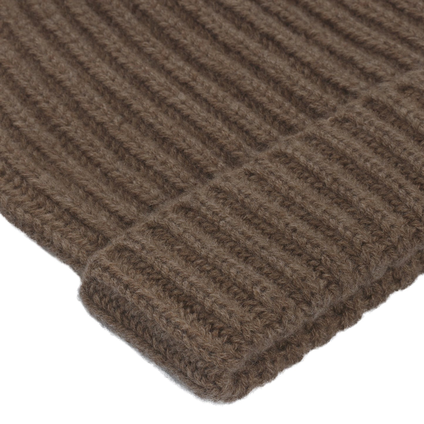 Malo Ribbed Cashmere Hat in Earth Brown - SARTALE