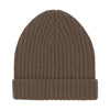 Malo Ribbed Cashmere Hat in Earth Brown - SARTALE