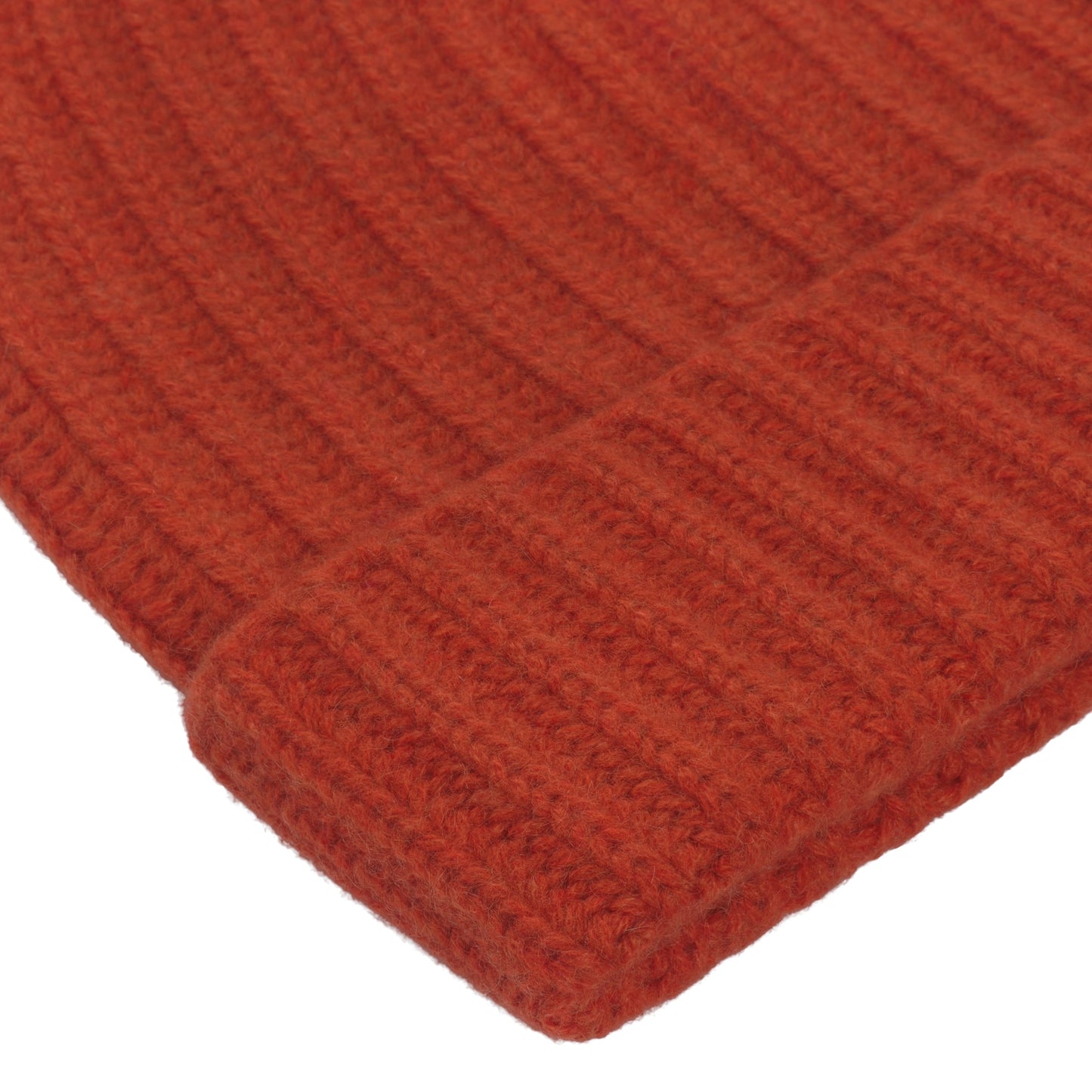 Malo Ribbed Cashmere Hat in Red Rusty - SARTALE