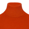Malo Turtleneck Cashmere Red Orange Sweater - SARTALE