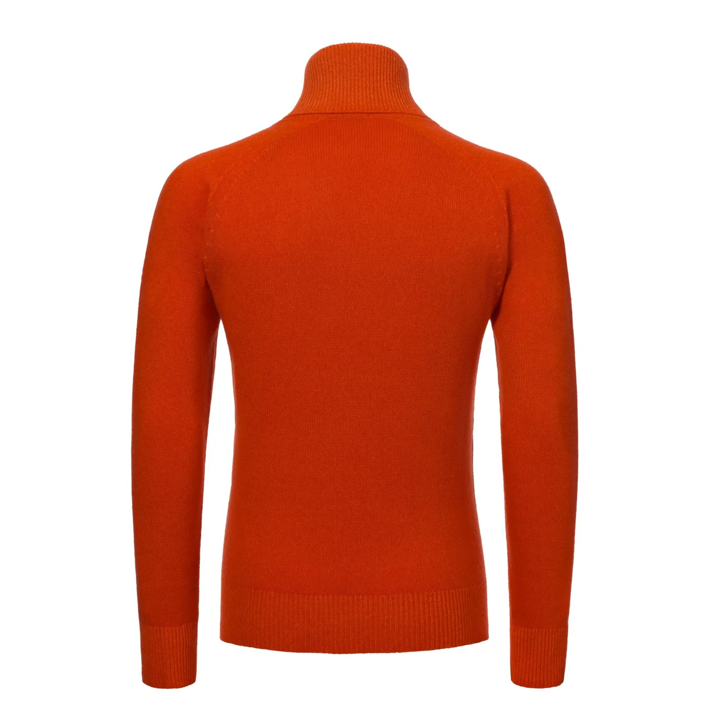 Malo Turtleneck Cashmere Red Orange Sweater - SARTALE