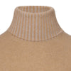 Malo Turtleneck Cashmere Sweater in Sand Brown - SARTALE