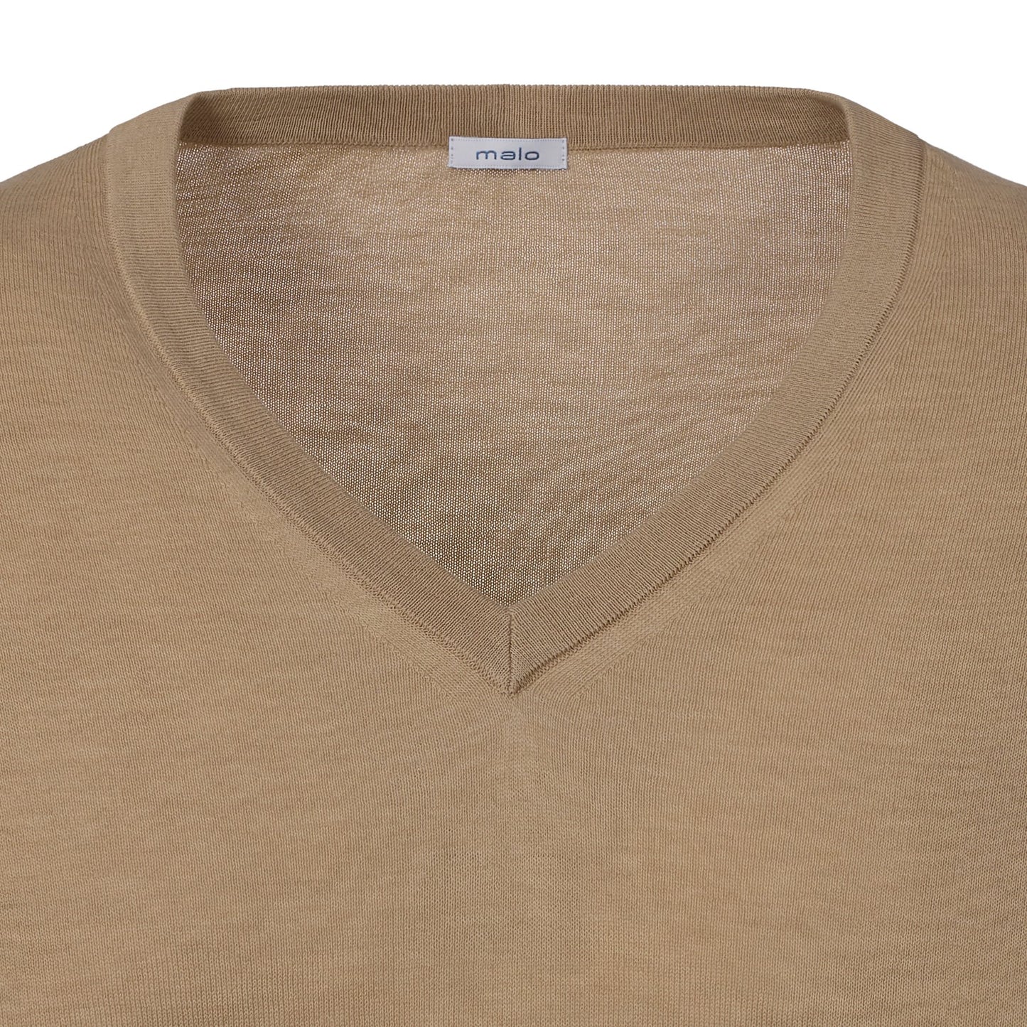 Malo V - Neck Long Sleeve in Beige - SARTALE