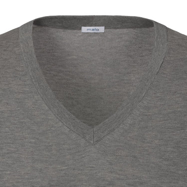 Malo V - Neck Long Sleeve in Grey - SARTALE