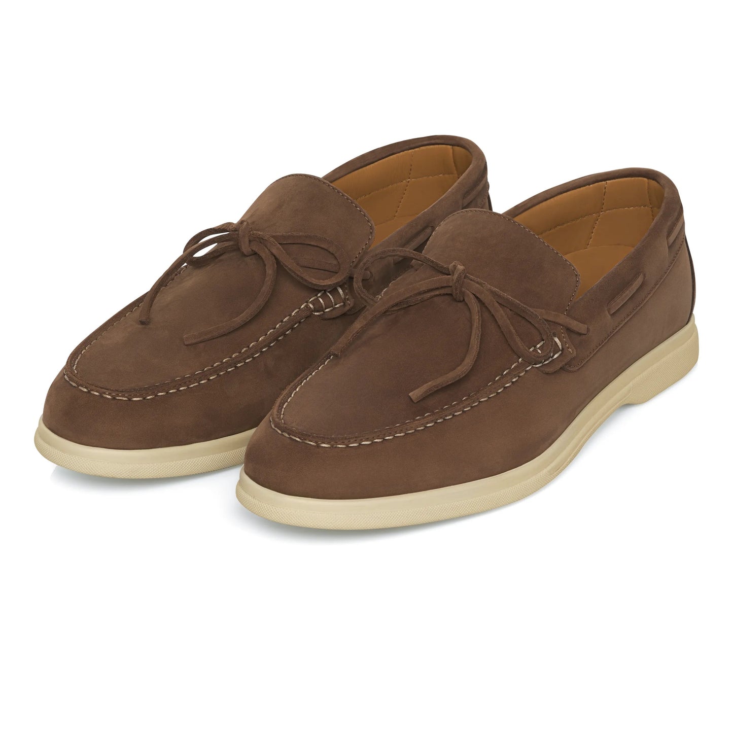 Mandelli Leather Loafer in Earth Brown with a Bow - SARTALE