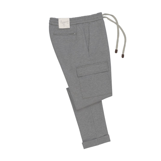 Marco Pescarolo Slim - Fit Cargo Drawstring Trousers in Light Grey - SARTALE