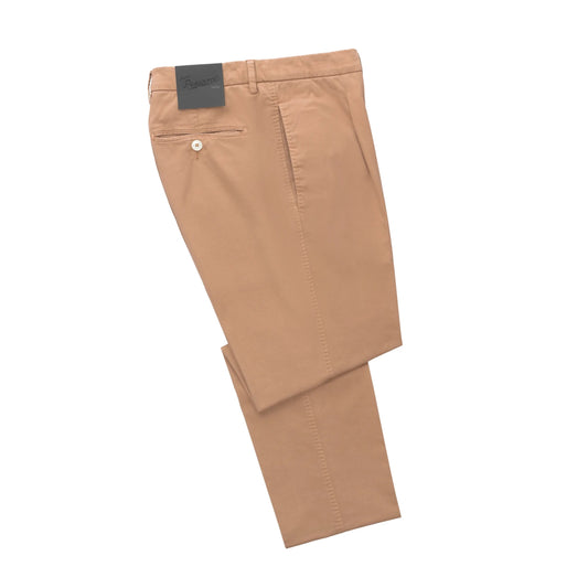 Marco Pescarolo Slim - Fit Cotton Pleated Trousers in Light Brown - SARTALE