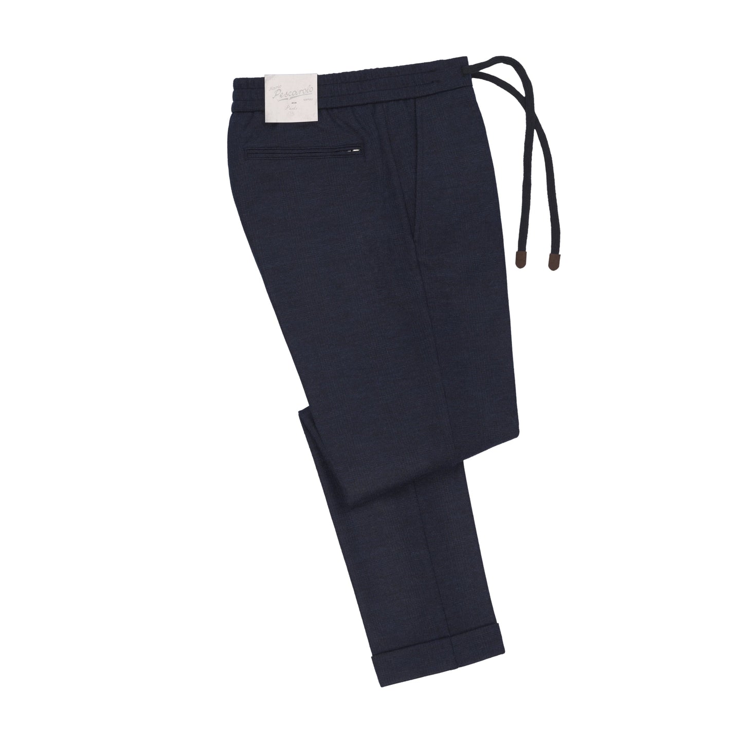 Marco Pescarolo Slim - Fit Wool Trousers in Crow Blue Melange - SARTALE