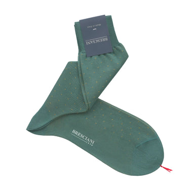 Dotted Cotton Socks in Mint Green