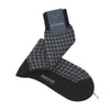 Printed Cotton Socks in Anthracite Melange