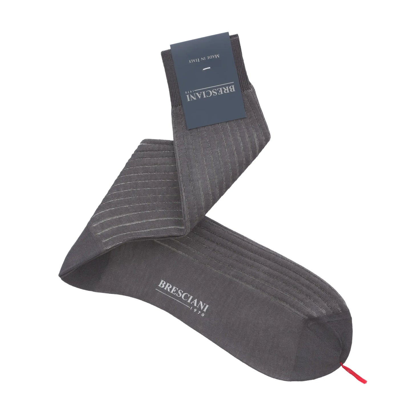 Ribbed Cotton Socks in Anthracite Melange