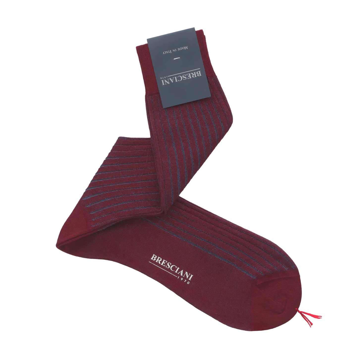 Ribbed Cotton Socks in Ruby Blue