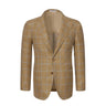 Orazio Luciano Wool Blend Windowpane Jacket in Ochre Yellow - SARTALE