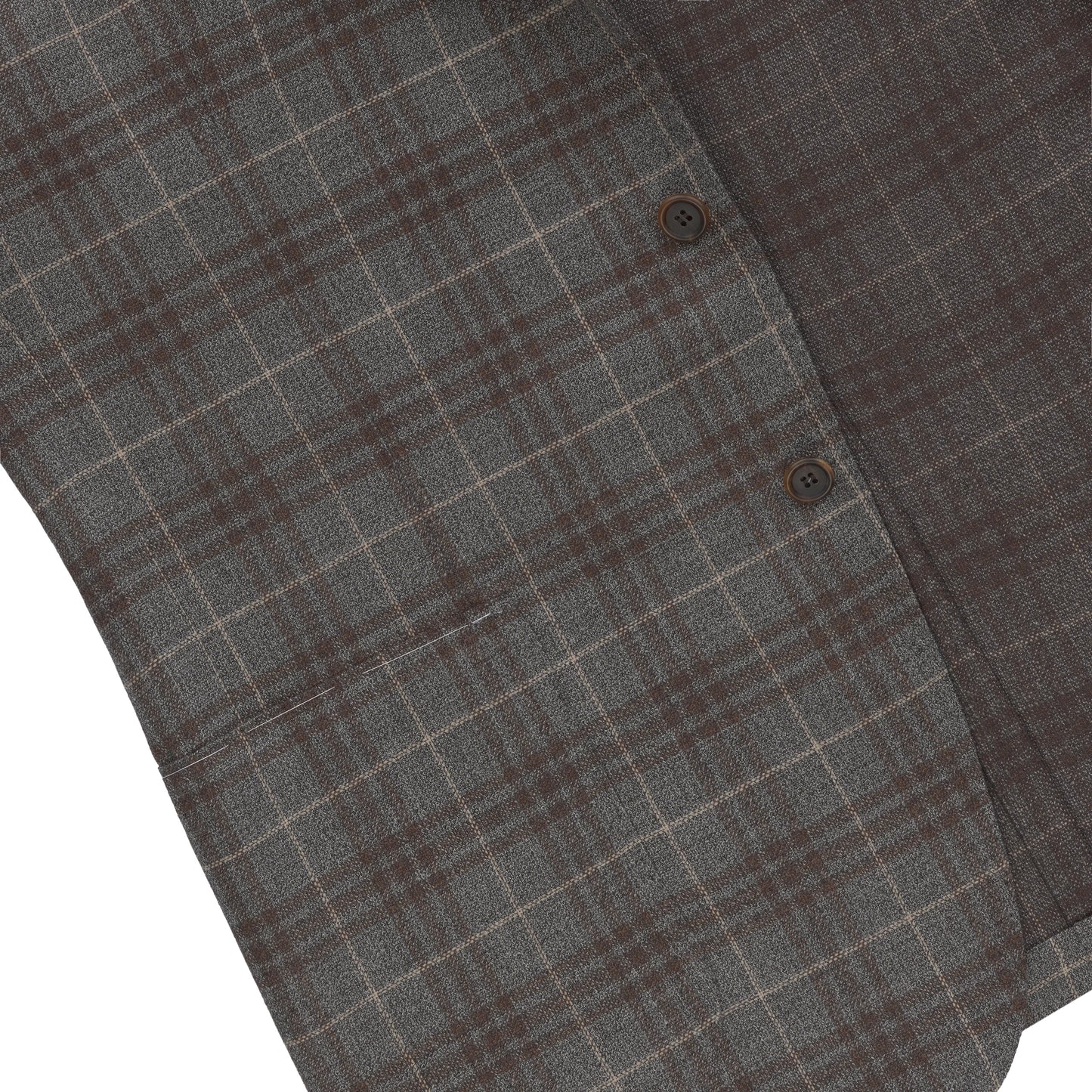 Orazio Luciano Wool Plaid Jacket in Grey and Brown - SARTALE