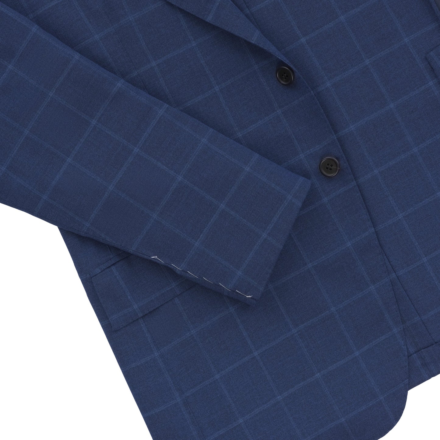 Orazio Luciano Wool Windowpane Suit in Royal Blue - SARTALE