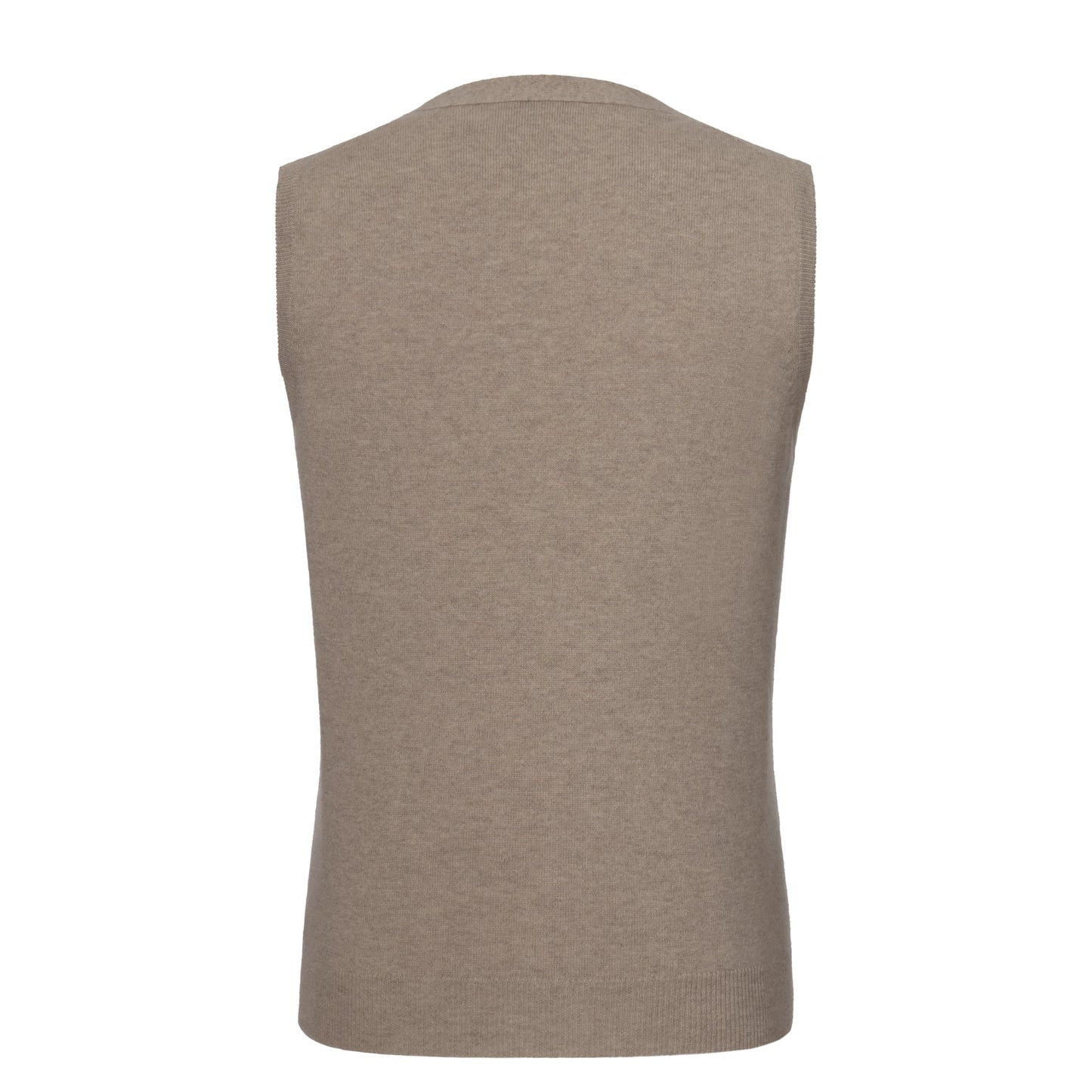 Piacenza Cashmere Cashmere Gilet in Soft Greige Melange - SARTALE