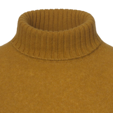 Piacenza Cashmere Cashmere Turtleneck Sweater in Mustard Yellow - SARTALE