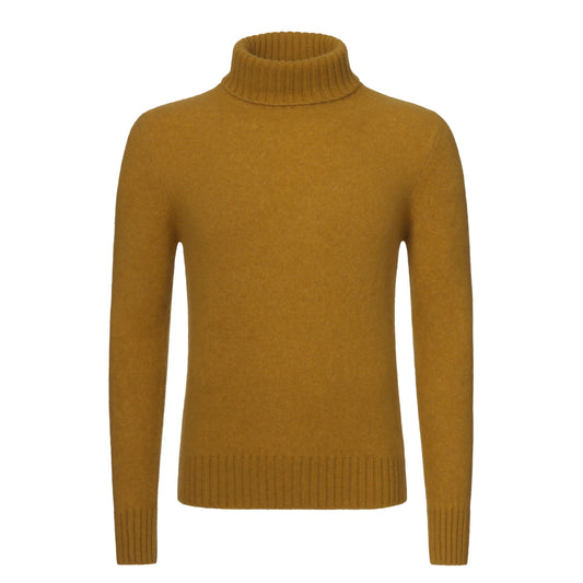 Piacenza Cashmere Cashmere Turtleneck Sweater in Mustard Yellow - SARTALE
