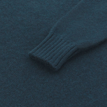 Piacenza Cashmere Cashmere Turtleneck Sweater in Teal Dark Blue - SARTALE