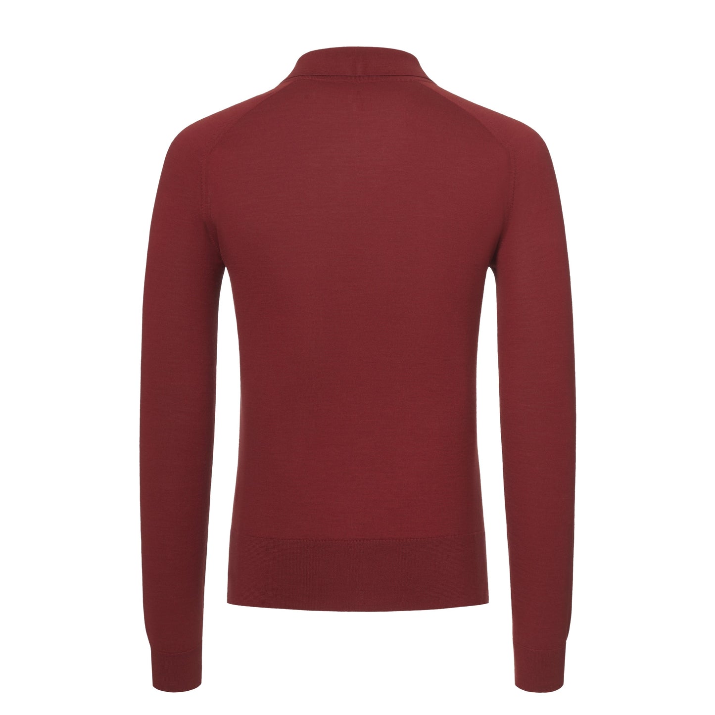 Piacenza Cashmere Virgin Wool Polo Shirt in Red Rusty - SARTALE