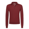 Piacenza Cashmere Virgin Wool Polo Shirt in Red Rusty - SARTALE