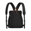 Ralph Lauren Smooth Calf Leather Backpack in Black with Brown Details - SARTALE