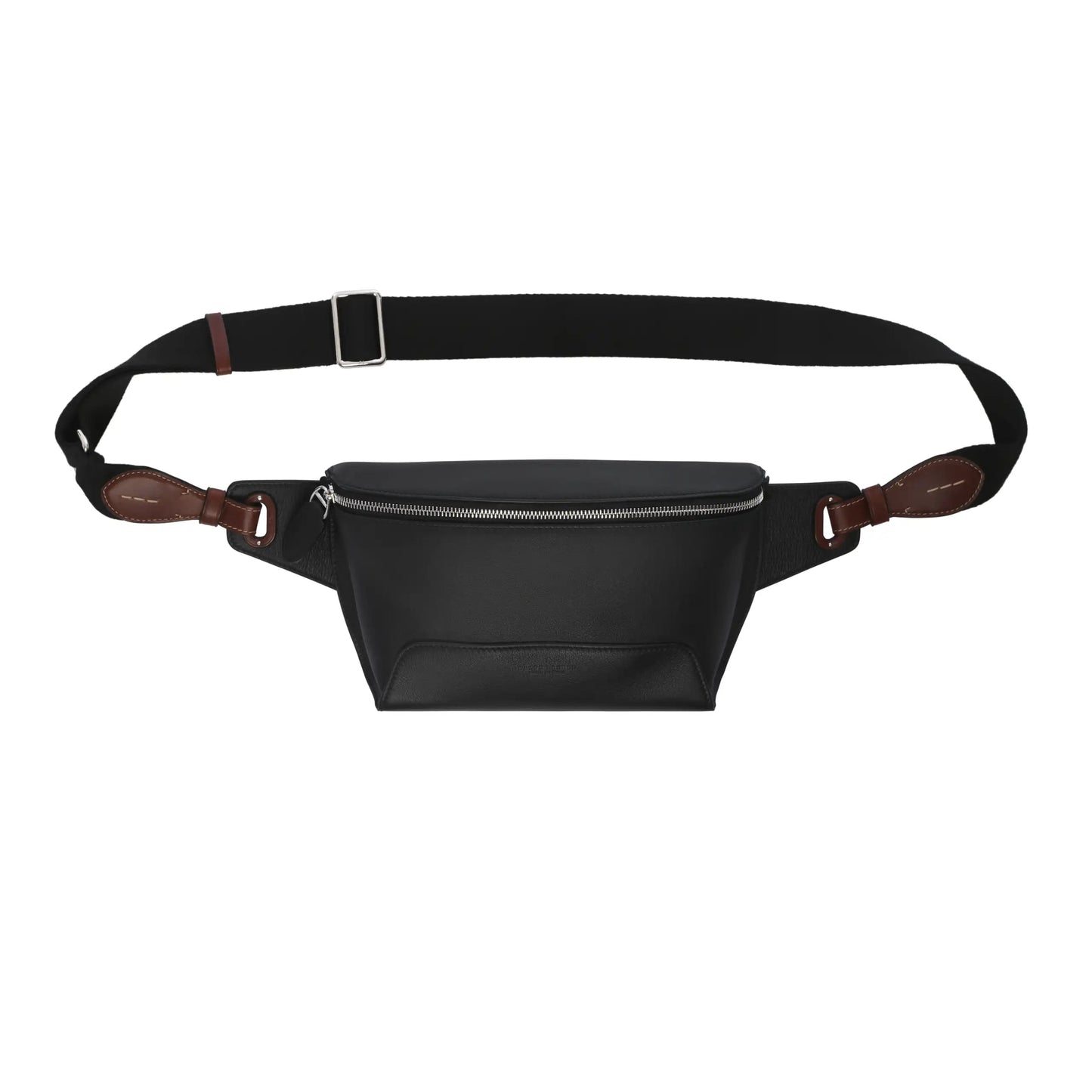 Ralph Lauren Smooth Calf Leather Waist Bag in Black - SARTALE