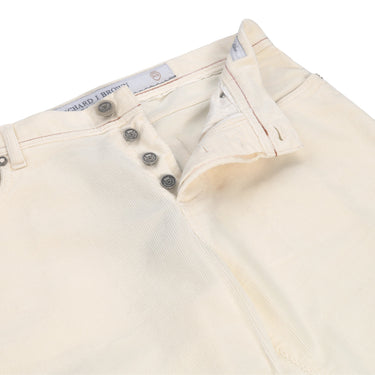 Richard J. Brown Corduroy Stretch - Cotton Jeans in Milk White - SARTALE