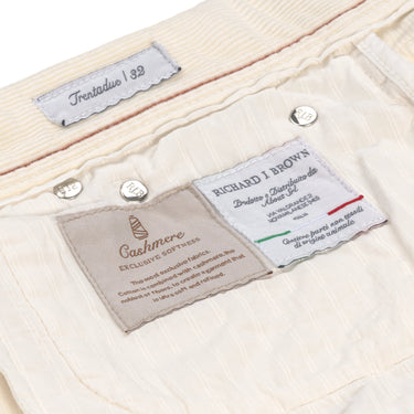 Richard J. Brown Corduroy Stretch - Cotton Jeans in Milk White - SARTALE