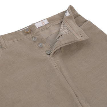 Richard J. Brown Corduroy Stretch - Cotton Jeans in Soft Greige - SARTALE