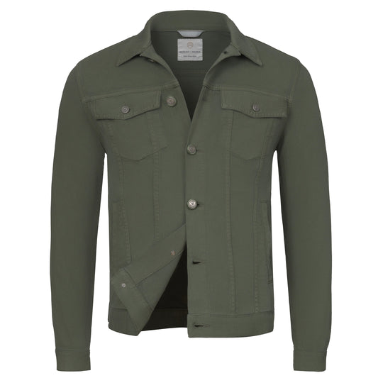 Richard J. Brown Cotton - Blend Denim Jacket in Green - SARTALE