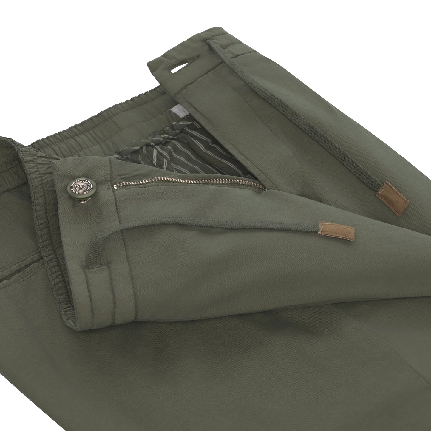 Richard J. Brown Cotton - Silk Blend Trousers in Green - SARTALE