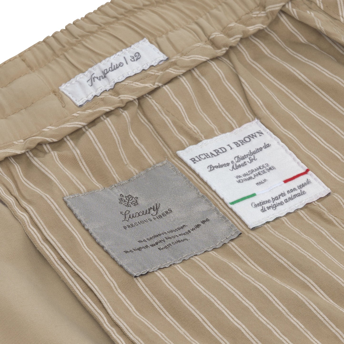 Richard J. Brown Cotton - Silk Blend Trousers in Taupe - SARTALE