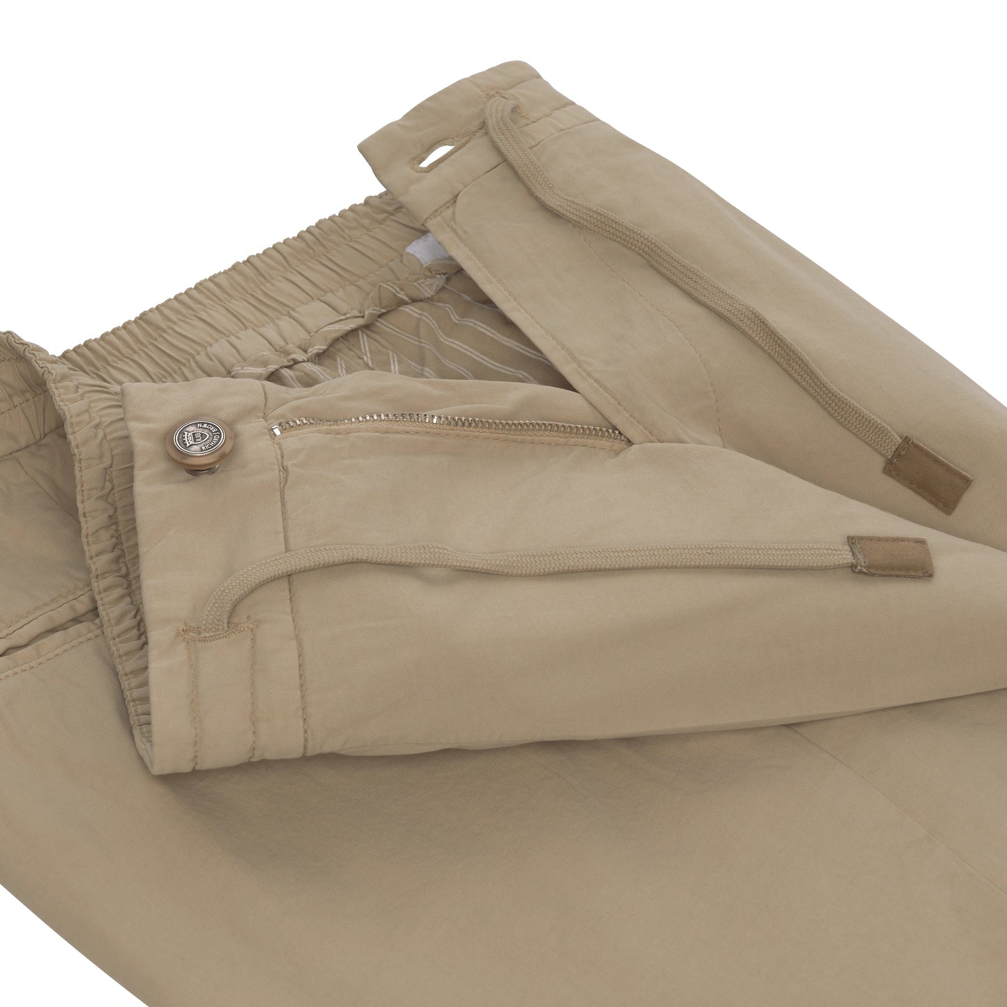 Richard J. Brown Cotton - Silk Blend Trousers in Taupe - SARTALE