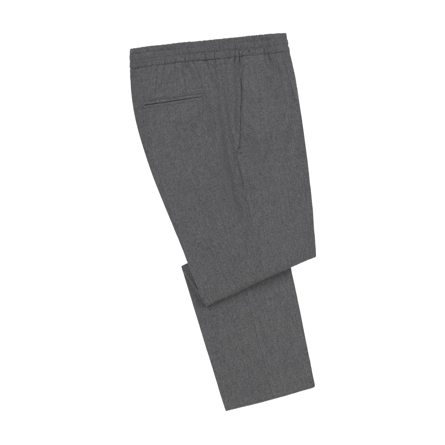 Richard J. Brown Drawstring Flannel Trousers in Grey Melange - SARTALE