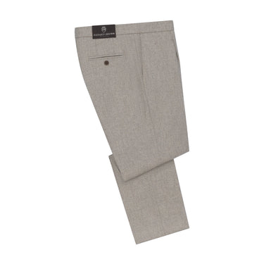 Richard J. Brown Drawstring Flannel Trousers in Light Brown Melange - SARTALE