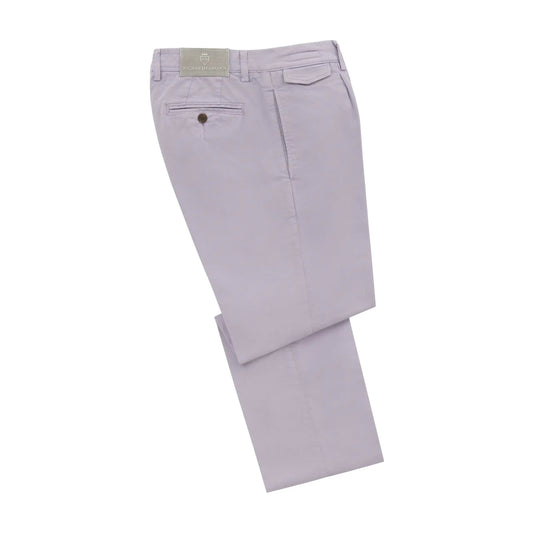 Richard J. Brown Regular - Fit Cotton Pleated Lilac Trousers - SARTALE