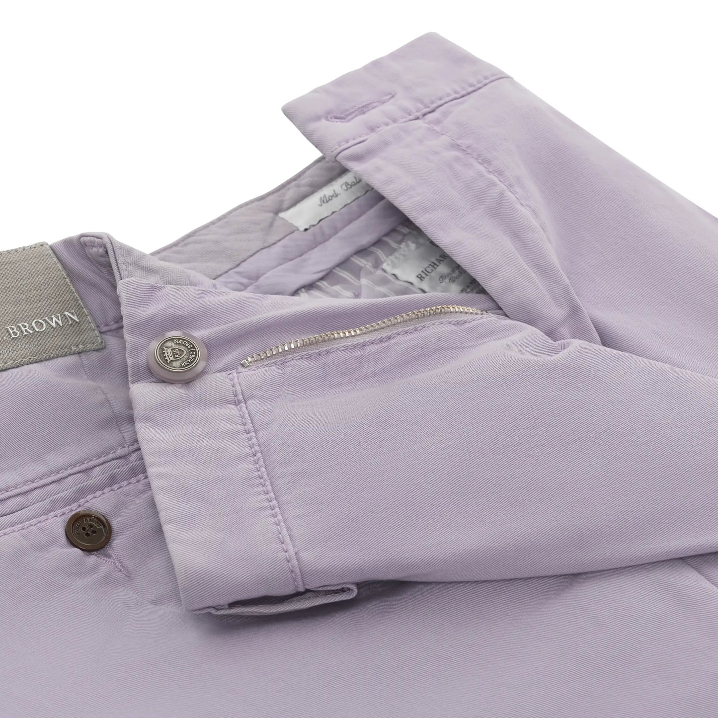 Richard J. Brown Regular - Fit Cotton Pleated Lilac Trousers - SARTALE