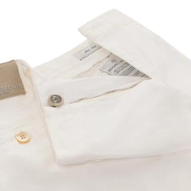 Richard J. Brown Regular - Fit Cotton Pleated White Trousers - SARTALE