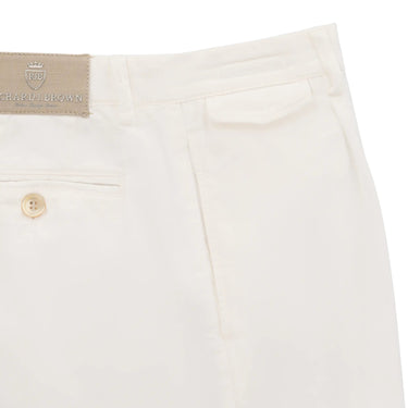 Richard J. Brown Regular - Fit Cotton Pleated White Trousers - SARTALE