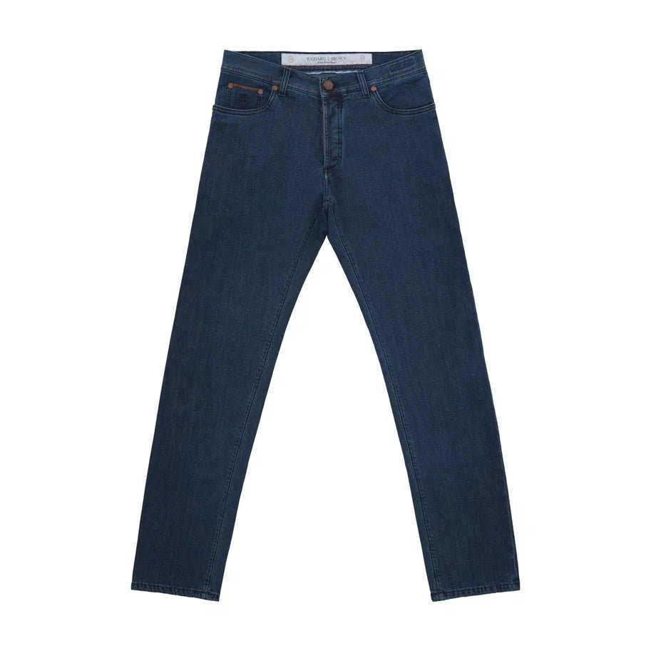 Richard J. Brown Regular - Fit Stretch - Cotton 5 Pocket Jeans in Selvedge Denim Blu - SARTALE