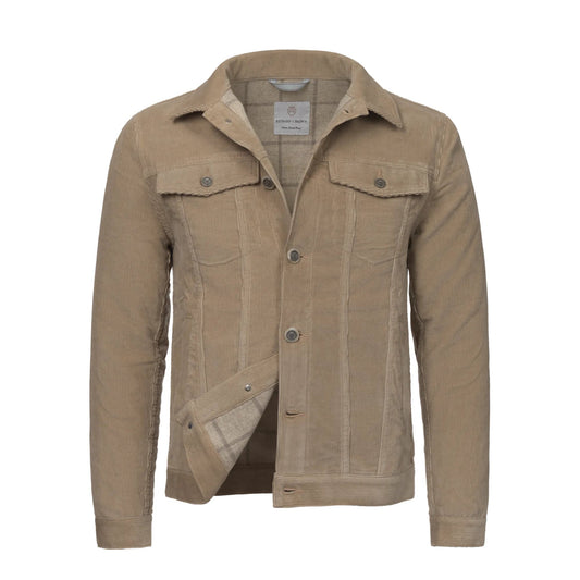 Richard J. Brown Ribbed Velvet - Cotton Jacket in Beige - SARTALE
