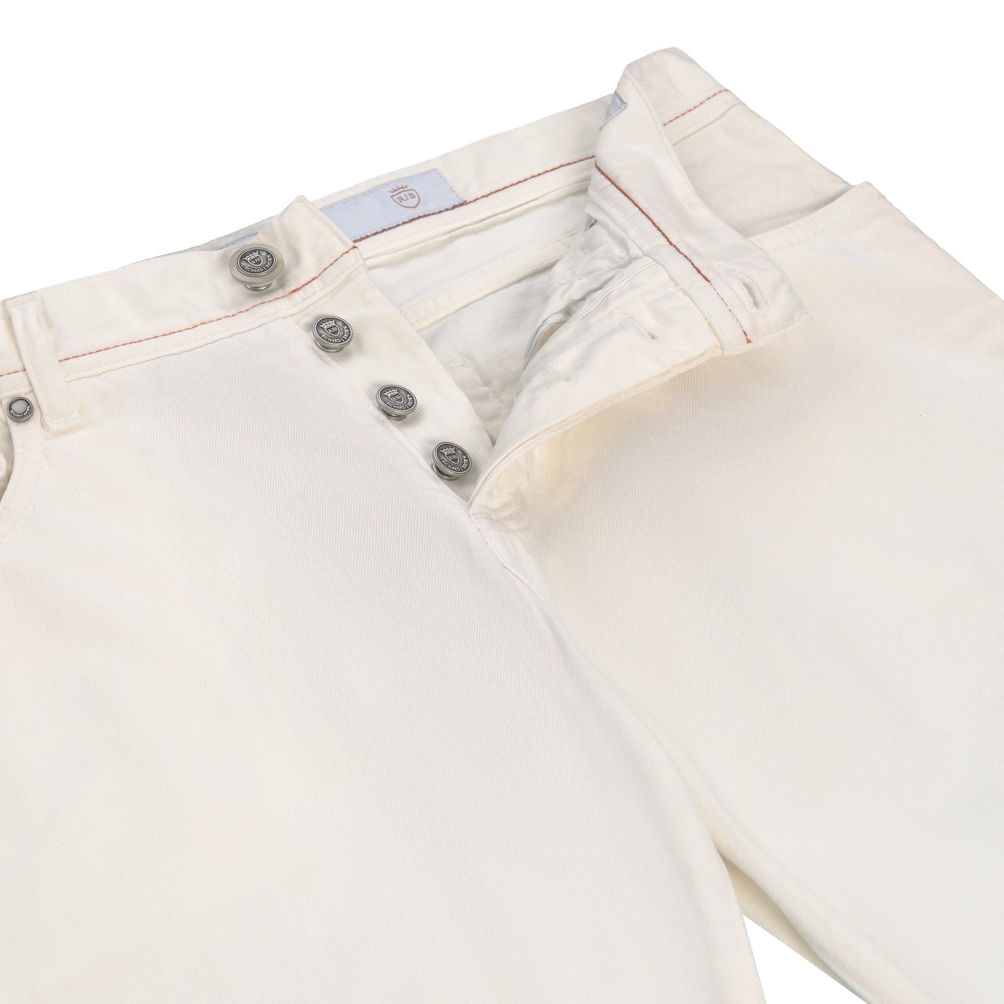 Richard J. Brown Slim - Fit Cotton Jeans in Milk White - SARTALE