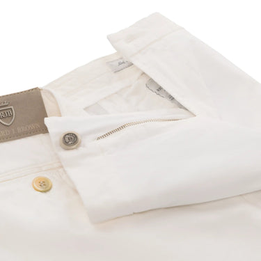 Richard J. Brown Slim - Fit Cotton Pleated Trousers in White - SARTALE
