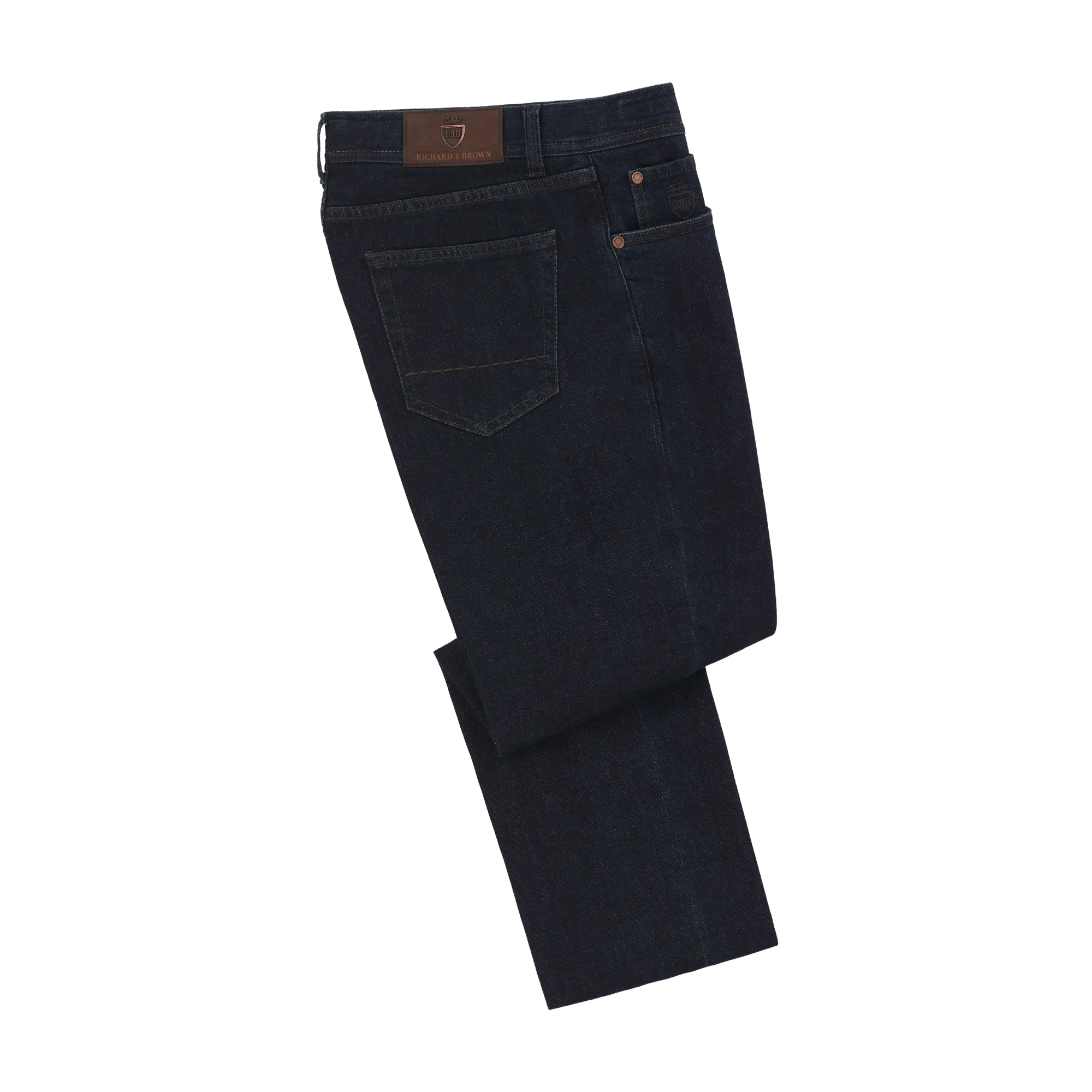 Slim-Fit Stretch-Cotton 5 Pocket Jeans in Blue