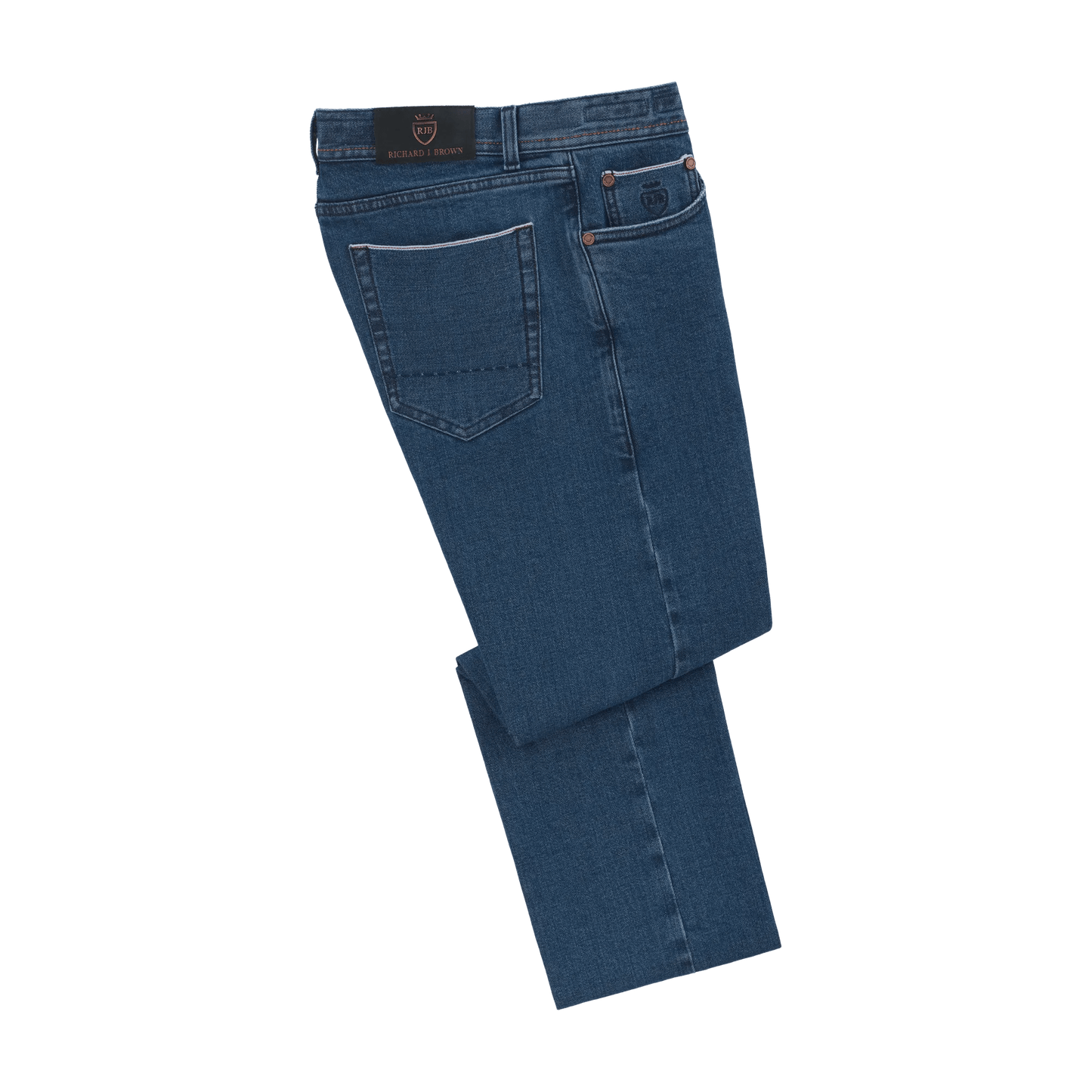 Richard J. Brown Slim - Fit Stretch - Cotton 5 Pocket Jeans in Denim Blue - SARTALE