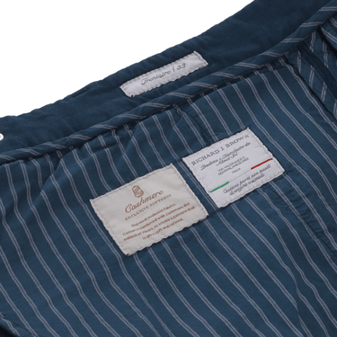 Richard J. Brown Slim - Fit Stretch - Cotton Trousers in Dark Blue - SARTALE