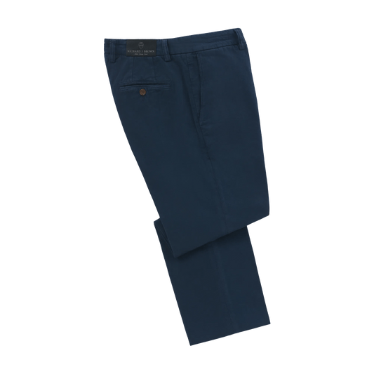 Richard J. Brown Slim - Fit Stretch - Cotton Trousers in Dark Blue - SARTALE