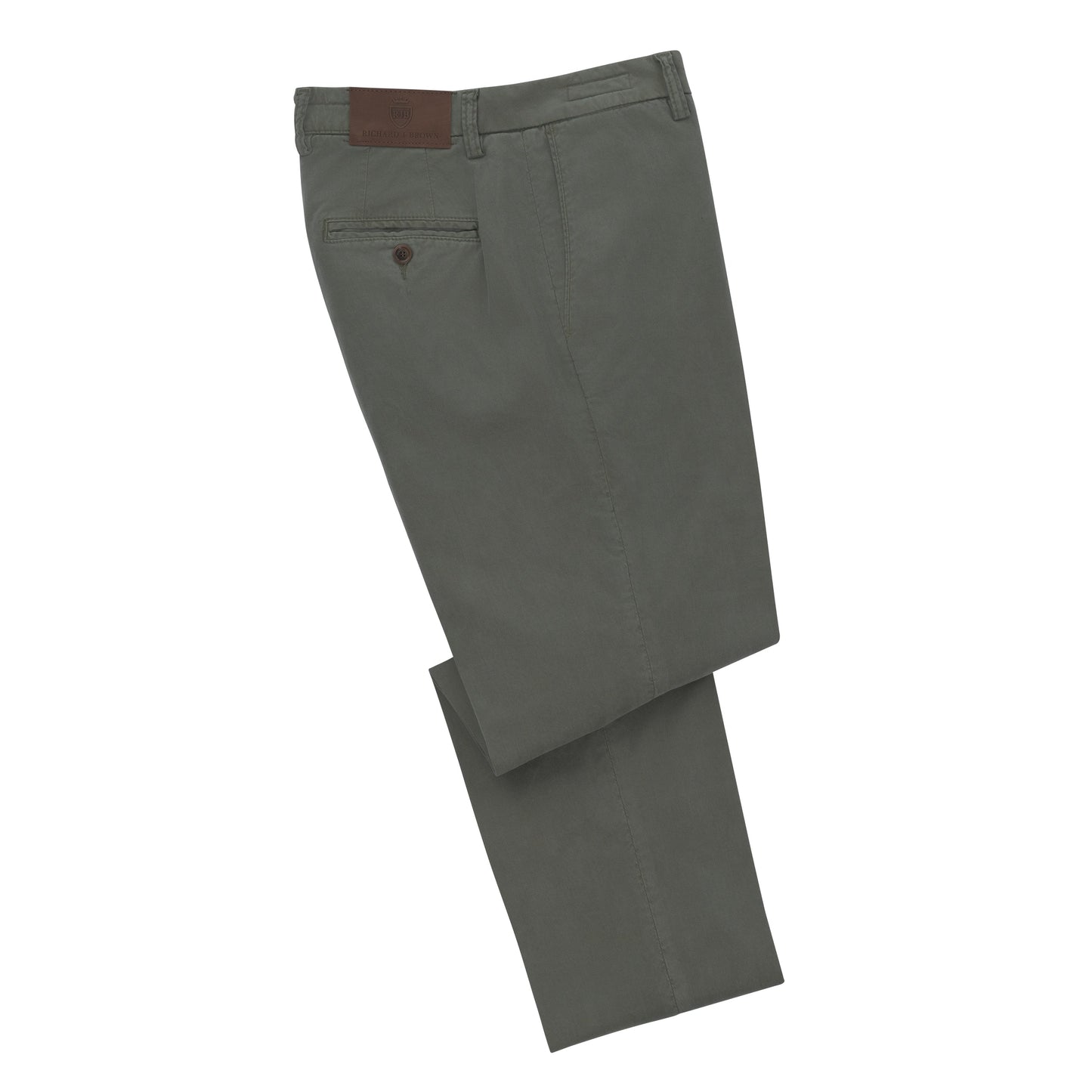 Richard J. Brown Slim - Fit Stretch - Cotton Trousers in Green - SARTALE