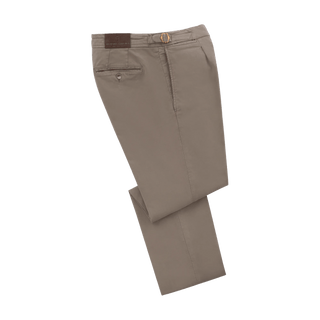 Richard J. Brown Slim - Fit Stretch - Cotton Trousers with Buckle Adjusters in Taupe - SARTALE